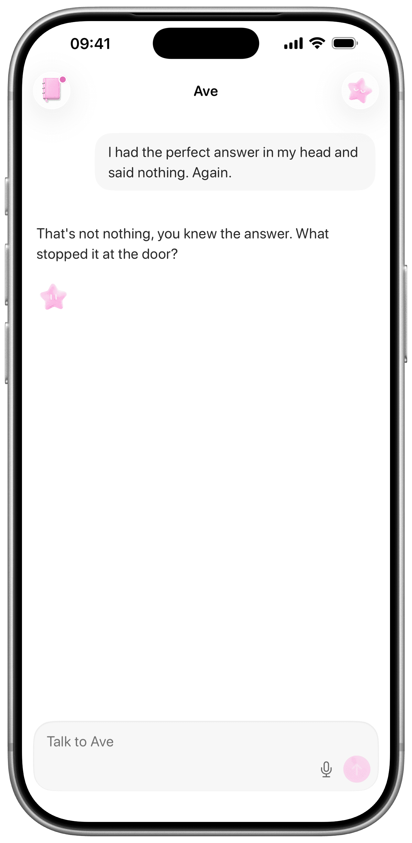 A chat with Ave about a hard moment